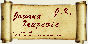 Jovana Kružević vizit kartica